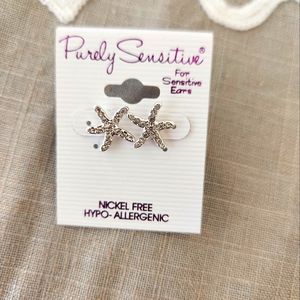 💥SALE💥Purely Sensitive, NWT, Starfish Sparkly Studs
